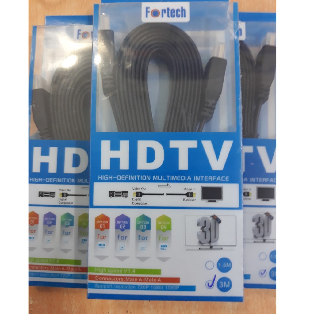 Dây HDMI Fortech dài 3 M chuẩn 1.4