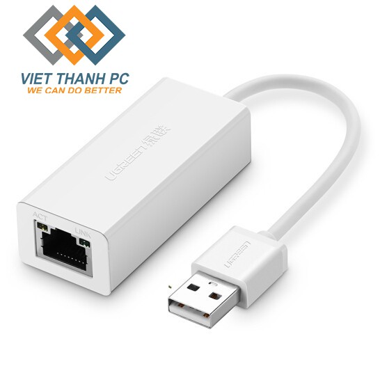 Cáp USB ra Lan 2.0 Cho Macbook, Pc, Laptop hỗ Trợ Ethernet 10/100 Mbps Chính Hãng Ugreen 20253