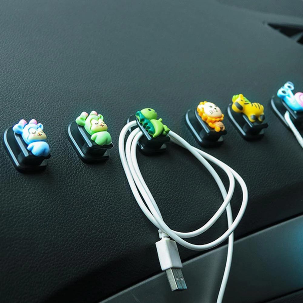 DARNELL Móc Treo Dây Cáp USB / Tai Nghe / Chìa Khóa Mini Gắn Sau Lưng Ghế Xe Hơi Trang Trí Nhà Cửa