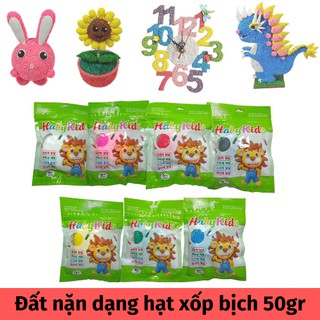 Đất nặn Hàn Quốc dạng hạt  xốp bịch 50gr