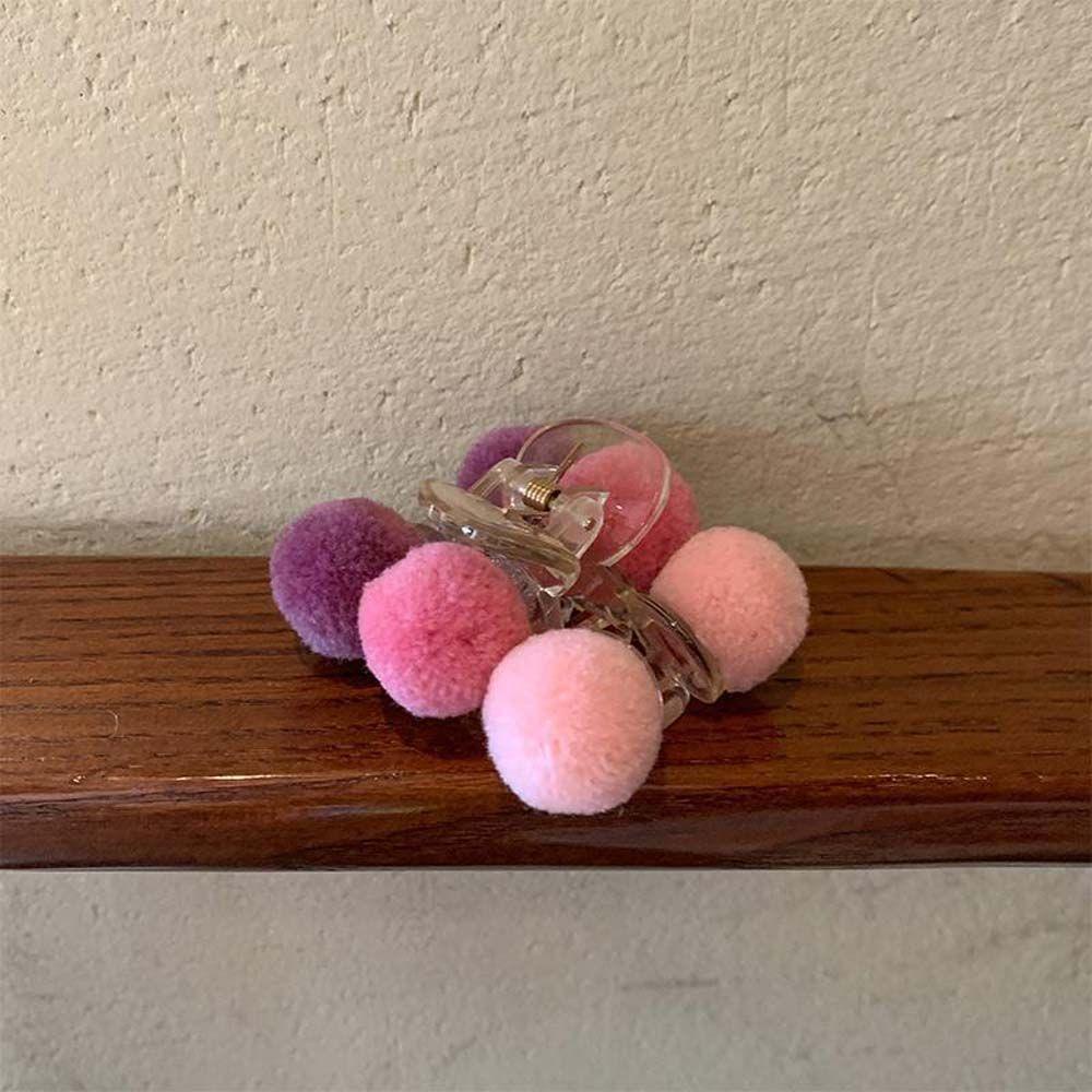 Kẹp Tóc Đính Quả Bông Nhiều Màu Sắc Ngọt Ngào Thanh Lịch Cho Nữ