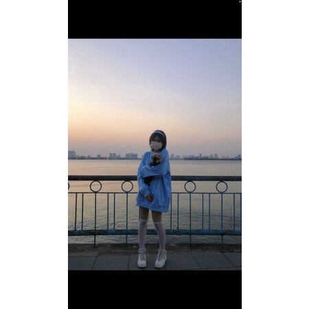 SWEATER / say "cheese" / - BABY BLUE / Xanh biển - Phomaisayshi áo nỉ da cá