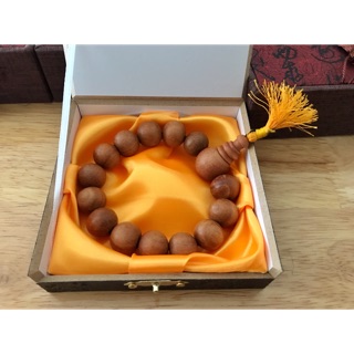 Vòng tay hạt gỗ Mala Ấn Độ 12-16mm