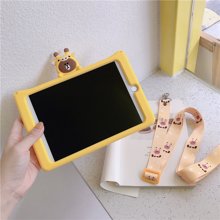 Ốp máy tính bảng silicon hình chú hươu cao cổ xinh xắn dành cho ipad pro 10.5 inch | BigBuy360 - bigbuy360.vn