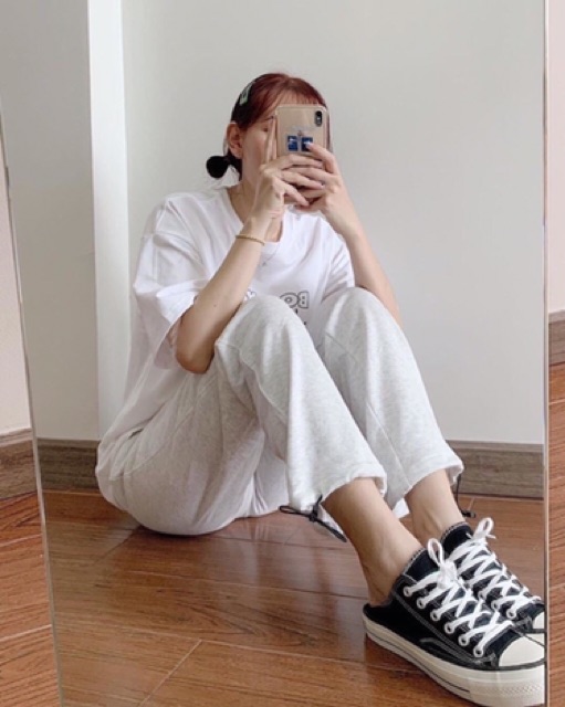 Quần kaki nam nữ có dây rút ở ống | BigBuy360 - bigbuy360.vn