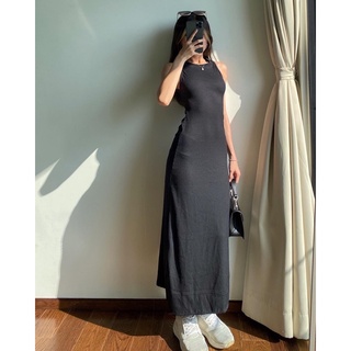 ĐẦM BA LỖ TRƠN DÁNG DÀI MAXI