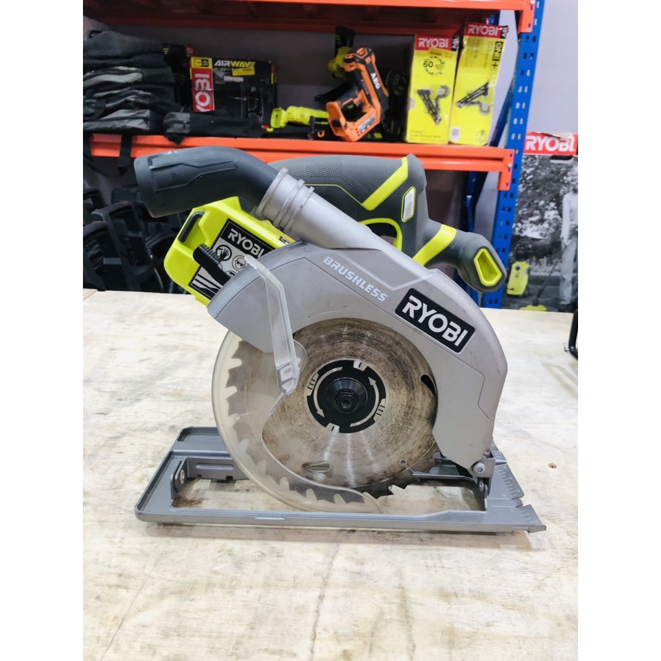 Thân máy cưa ryobi 18v không chổi than 184mm r18cs7-0 - TRÊN 90% - BH 3 THÁNG