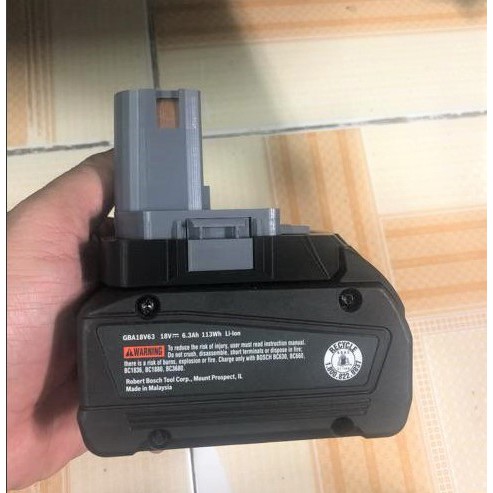 Đế chuyển pin Bosch 18v cho máy Ryobi 18V