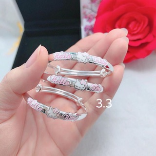 Vòng tay chữ hello kitty cho bé siêu xinh chuẩn bạc ta sáng đẹp
