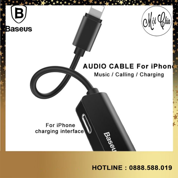 Jack Chia Cổng Lightning 1 Thành 2 Baseus L37 Cho iPhone 7-7 Plus iPhone 8-8Plus iPhone X