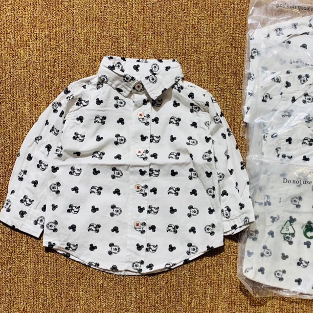 Sơ mi Mickey Disney 3-24m phom to
