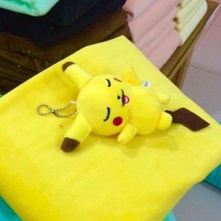 Vải lông nhung Vàng Pikachu