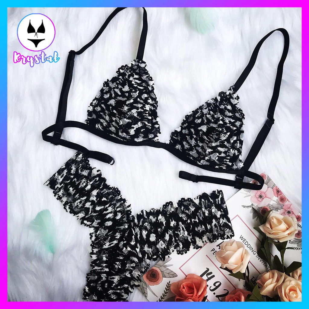 Bộ đồ lót ren nữ không gọng quần chữ Y nhiều màu | BigBuy360 - bigbuy360.vn