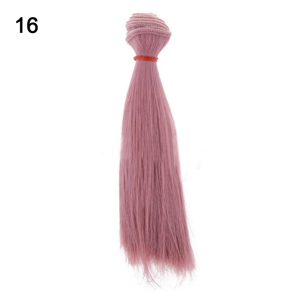Tép tóc giả thẳng 15cm chịu nhiệt độ cao DIY cho búp bê