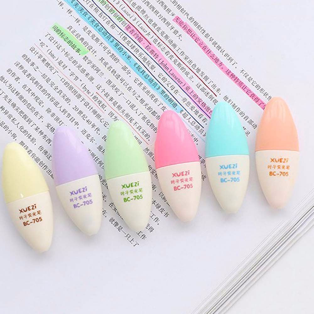 Set 6 Bút Dạ Quang Hình Cây Nấm Dễ Thương