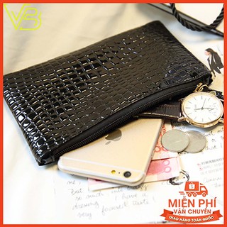 Ví Ngang Cầm Tay Nữ Mini Khóa Kéo 3 màu trắng đen cam - Ví Cầm Tay Mini 3 Màu - Giá Tốt