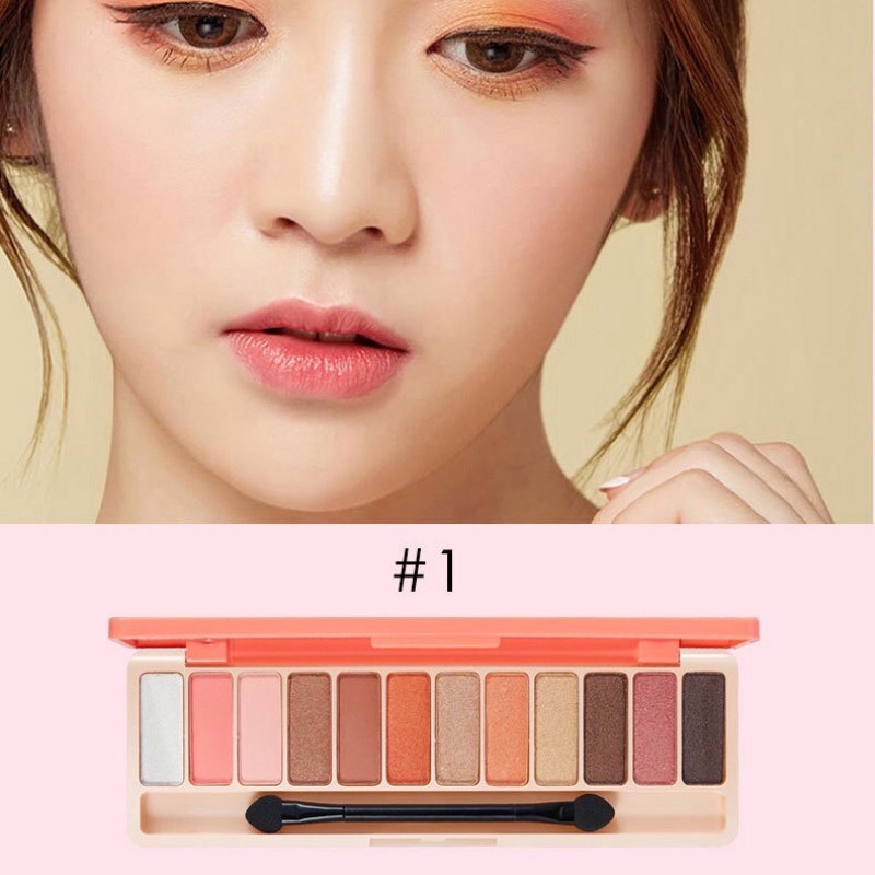 Bảng Phấn Mắt 12 màu Lameila Play Color Eyes Bảng Mới  Kèm Cọ Có Màu Nhũ