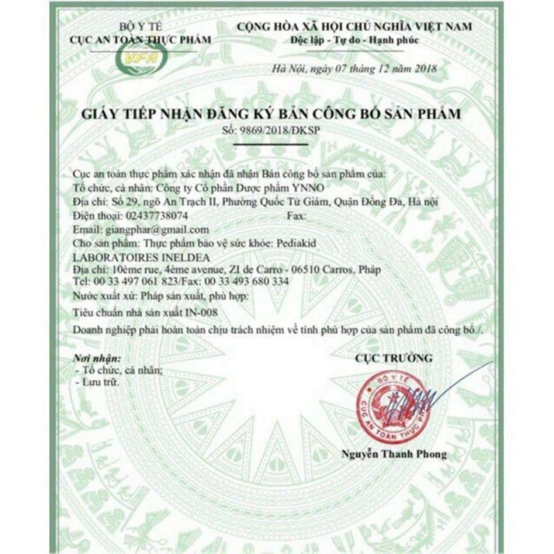 Pediakid tăng đề kháng/Sắt&vitamin B/Canxi/D3/22 vitamin/ăn ngon/omega3/mũi họng Pháp cho bé