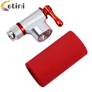 Bơm xe đạp mini bằng nhôm co2 cotini west biking