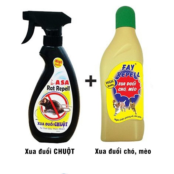 Xịt đuổi chuột Asa Ratpell, đuổi chó mèo cắn phá Fay Repell