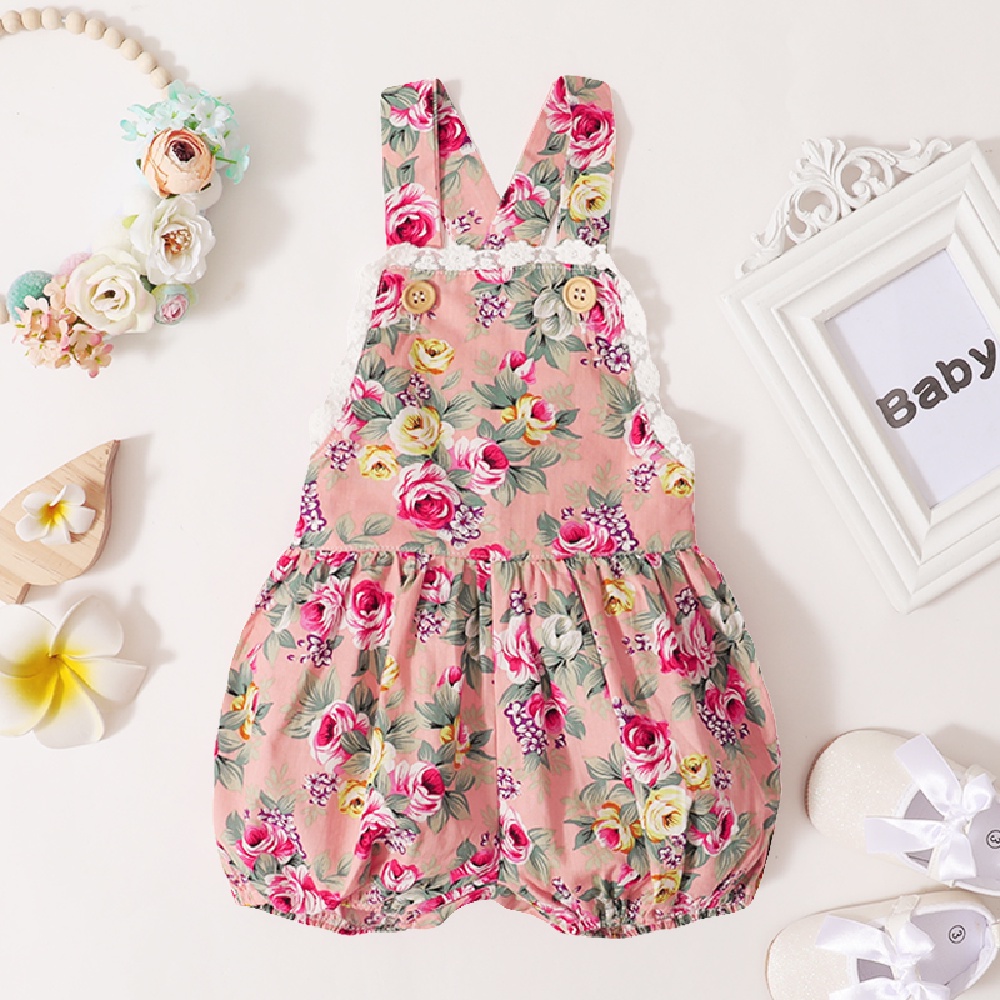 Áo liền quần MIKRDOO in hoa dễ thương cho bé gái