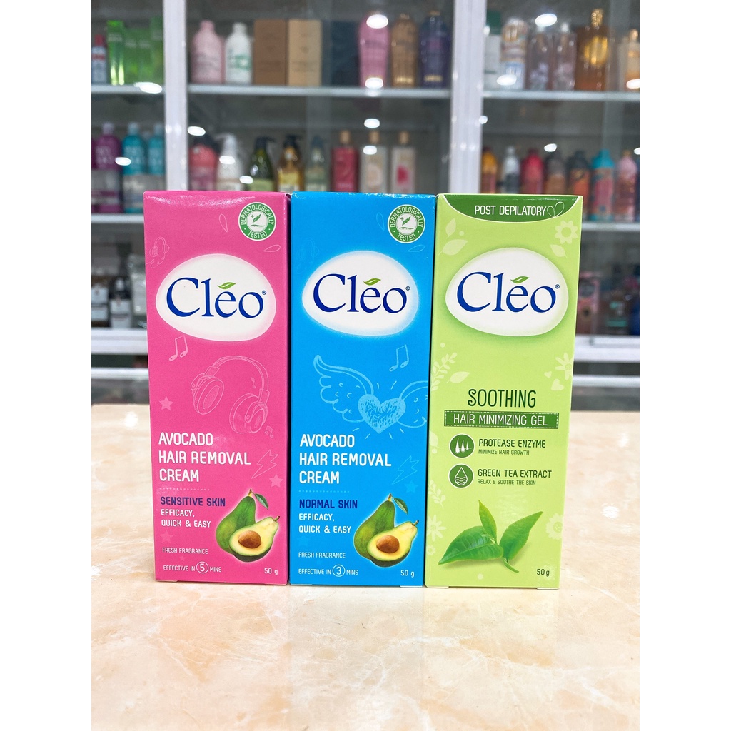 (50g) KEM BƠ TẨY LÔNG - GEL MÁT DA CLEO CHO DA THƯỜNG VÀ DA NHẠY CẢM CHÍNH HÃNG CTY