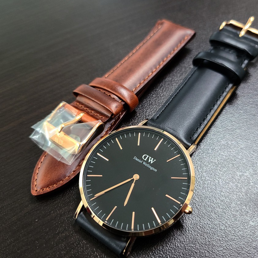 [𝐆𝐈𝐅𝐓 𝐒𝐄𝐓]Đồng Hồ Nam Nữ Daniel Wellington Classic Sheffield Rose Gold Black + Dây Da DW ST Mawes Chính Hãng - OtisWatch