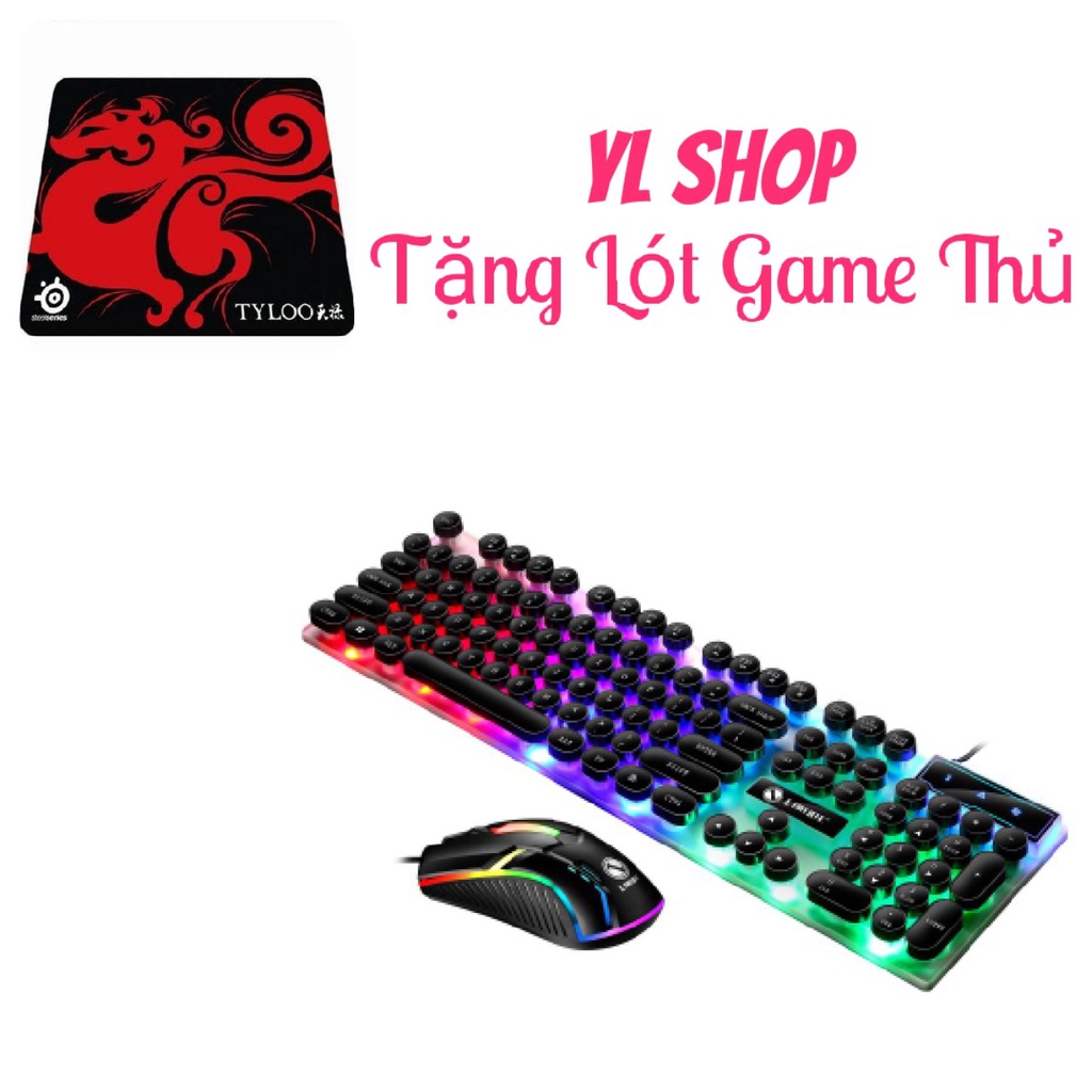 COMBO PHÍM GAME THỦ NÚT TRÒN TX30 CỰC NHẠY LED ĐA MÀU VÀ CHUỘT R8 DI CỰC CHUẨN XÁC (tặng lót chuột cao cấp)