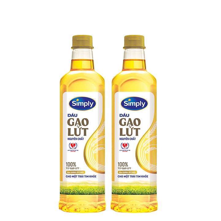 [Hỏa Tốc HCM] Thùng 12 Chai Dầu gạo lứt Simply 1L