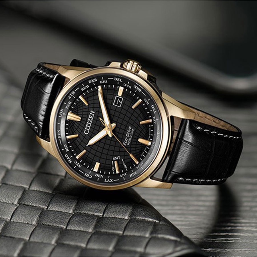 Đồng Hồ Nam Citizen Đa Chức Năng Dây Da BX1008-12E - Mặt Đen (Sapphire)