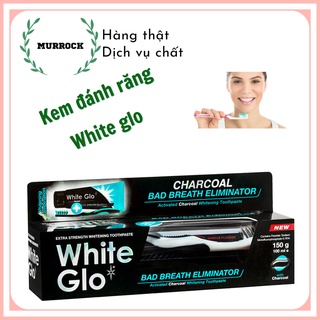 Kem đánh răng White Glo đen than hoạt tính Charcoal Bad Breath Eliminator hạn chế hơi thở có mùi 150g