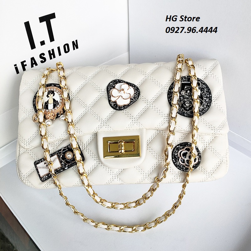 Túi Xách Nữ Da Cừu Đính Charm Cao Cấp FullBox Size 25cm Làm Quà Tặng, Sinh Nhật, Quà Biếu(Bảo Hành 12 Tháng)