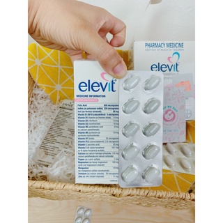 [CHUẨN CHEMIST] Tách lẻ vỉ Elevit Úc cho mẹ Bầu (vỉ 10 viên) - Date mới nhất ÚC