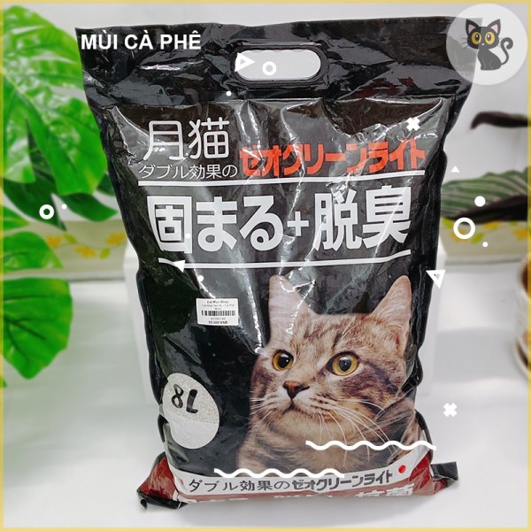Cát Vệ Sinh Cho Mèo Nhật Bản 8L BỊCH ĐEN 6 MÙI - Hàng Chính Hãng - Cát Mèo Nhật Đen 8l Moon Cat
