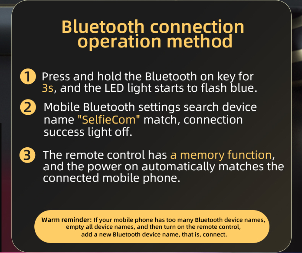 Gậy Tự Sướng Bluetooth Không Dây Có Đèn Led Cho Iphone / Samsung