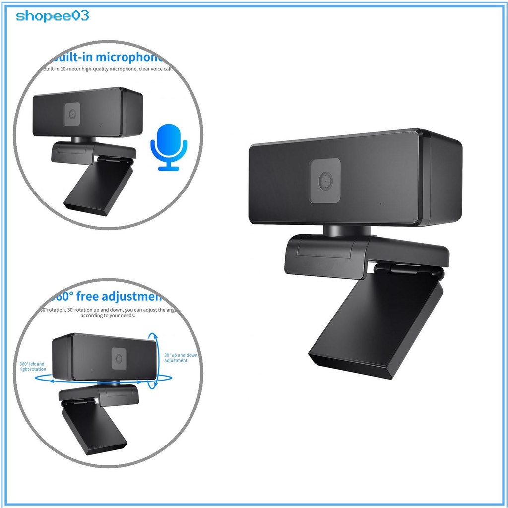 Webcam USB góc rộng không cần trình điều khiển 2K 1080P tương thích cho máy tính | BigBuy360 - bigbuy360.vn