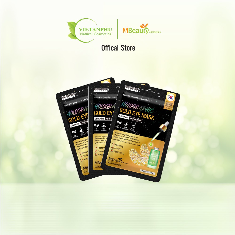Mặt nạ mắt vàng 3D dưỡng da chống lão hóa vùng Mắt MBeauty Hàn Quốc GOLD EYE MASK