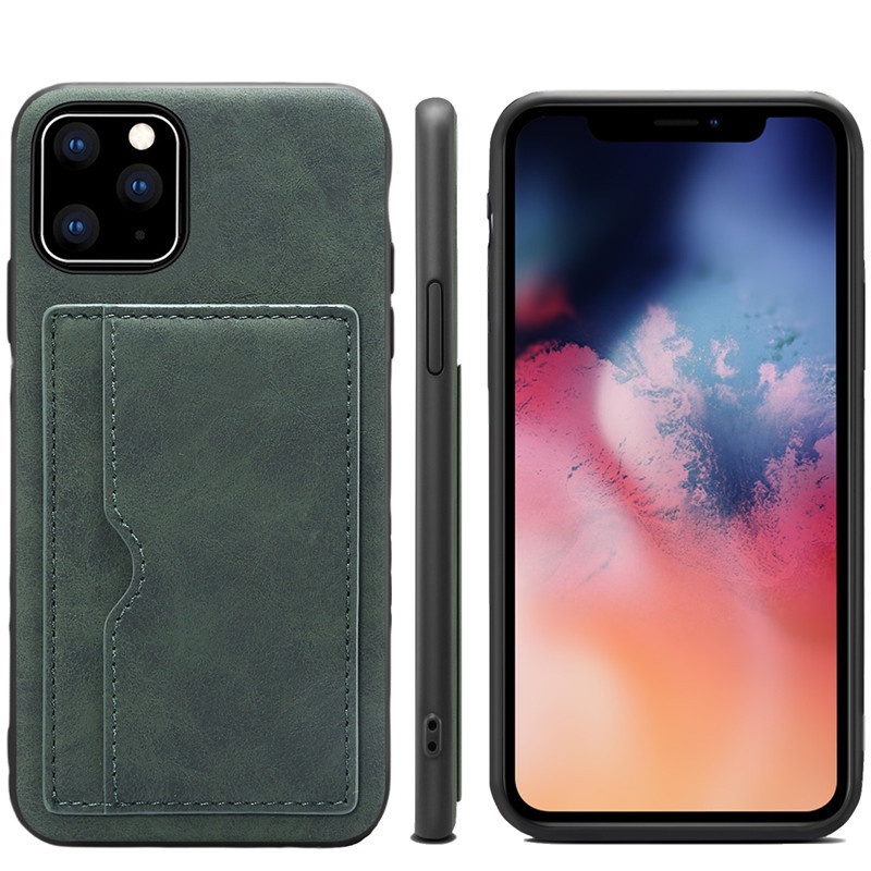 KDS Ốp Điện Thoại Da Có Ngăn Đựng Thẻ Cho for iphone 15 Pro Max 14 Plus