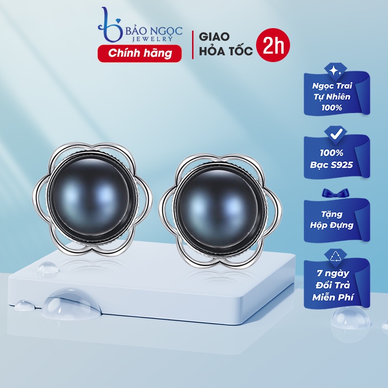 Bông Tai Bạc Nữ Thiết Kế Bông Hoa Thời Trang Sang Trọng B2352-Bảo Ngọc Jewelry