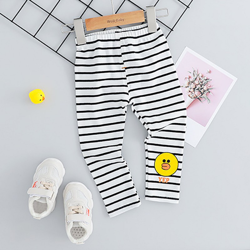 Bộ áo nỉ hoodie + quần dài in hình vịt cho bé gái