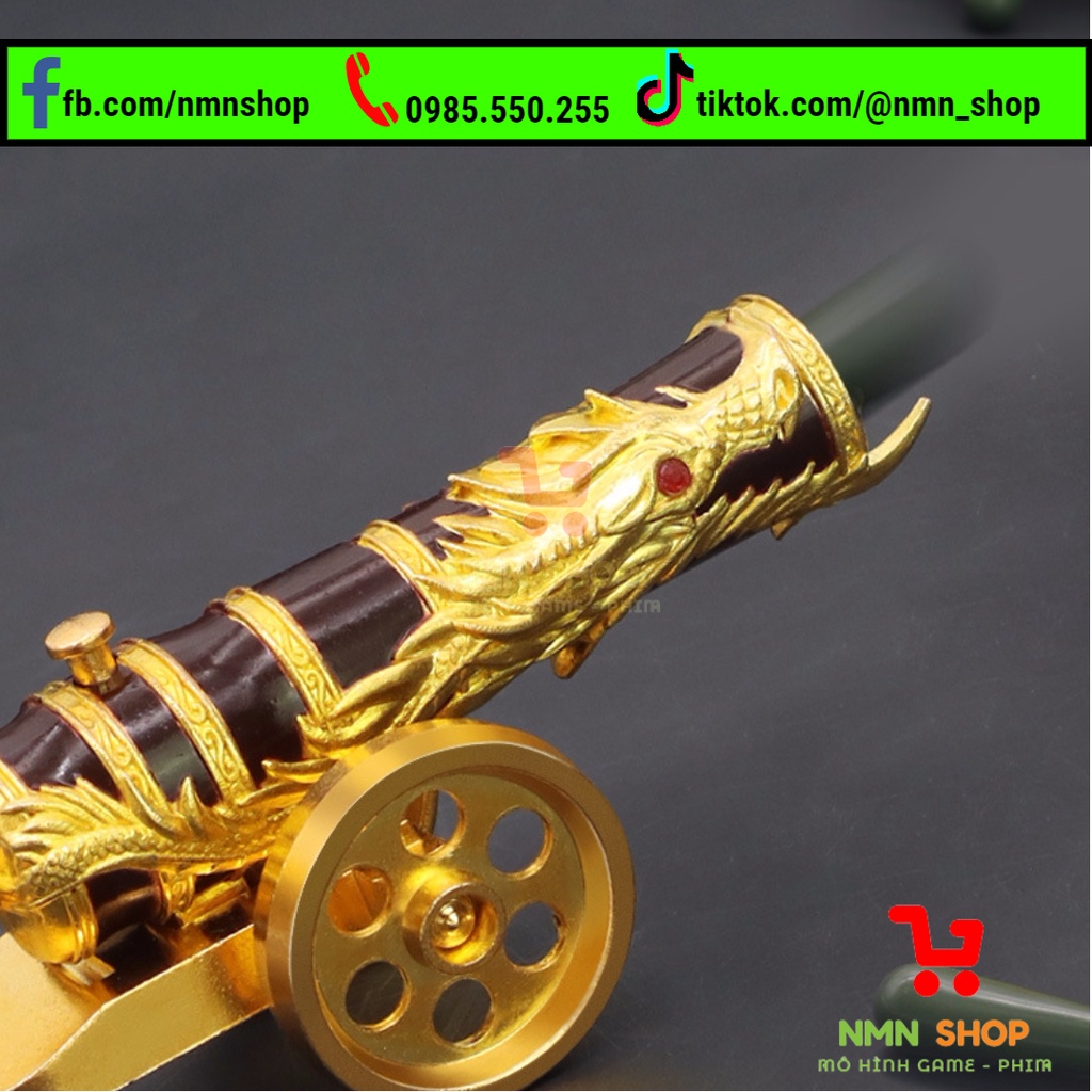 Mô hình Đại pháo súng thần công rồng vàng 12cm