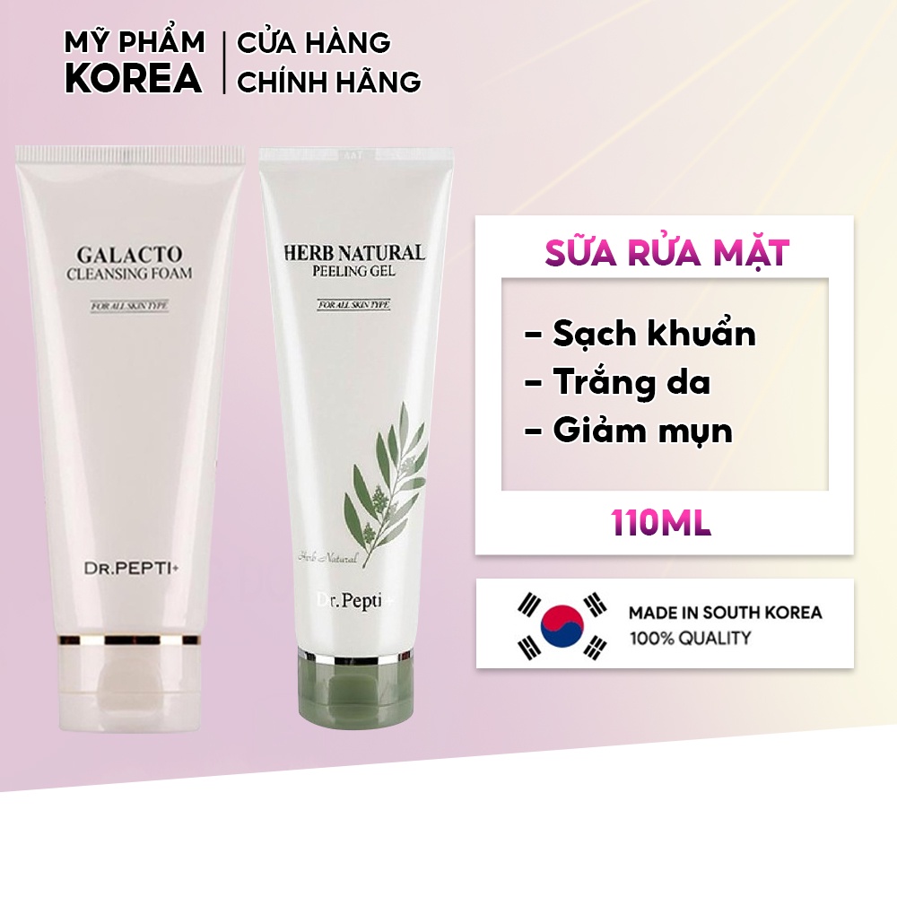 Sữa Rửa Mặt Trắng Da Chống Lão Hóa Dr Pepti Galacto Cleansing Foam Hàn Quốc 110ml