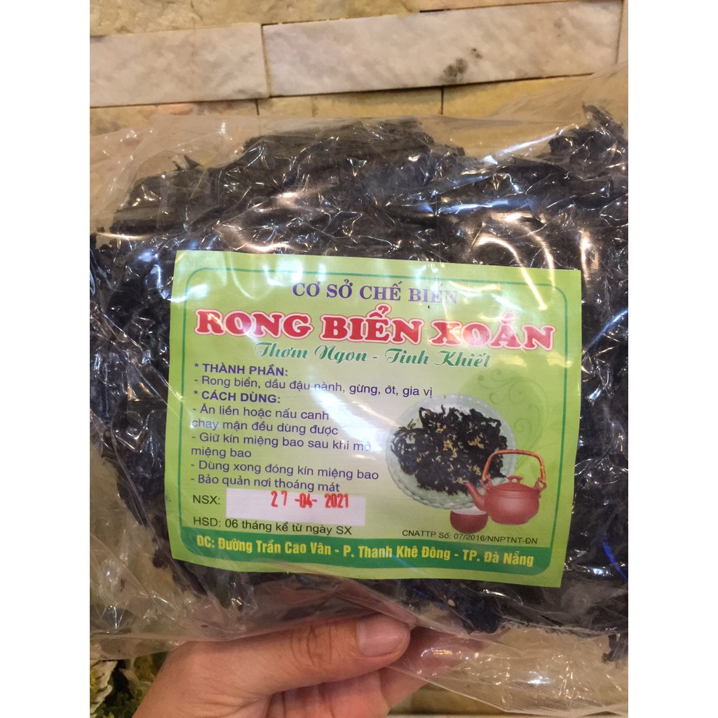 COMBO 2 GÓI RONG BIỂN XOẮN ĐÀ NẴNG SẤY MÈ ĂN LIỀN - gói 250gr