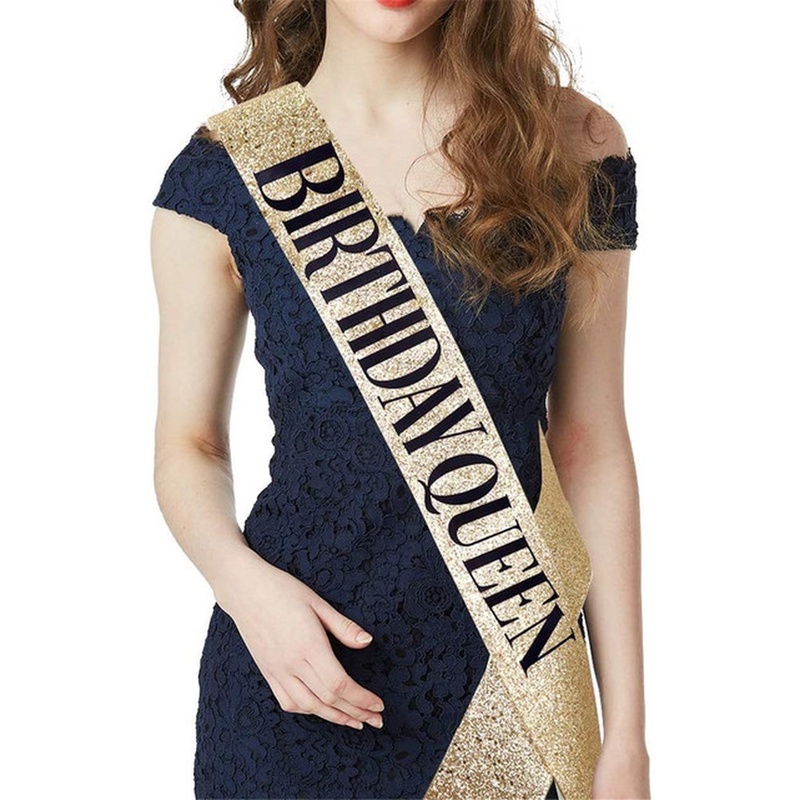 Hot 1 Cái Dây Đeo Chúc Mừng Sinh Nhật Công Chúa Hoàng Hậu Cho Tiệc Sinh Nhật Bé Gái