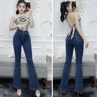quần jeans ống loe lưng cao hàng VNXK . quần jeans ống loe lưng siêu cao có bigsize cao cấp