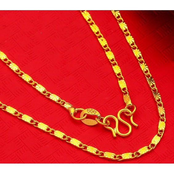 Dây Chuyền Bằng Đồng Thau Mạ Vàng Thiết Kế Gợn Sóng Thời Trang Cho Nữ