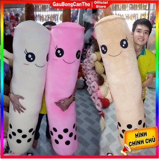 Gối ôm trà sữa dài 1m4 ôm nằm gác chân mềm mịn