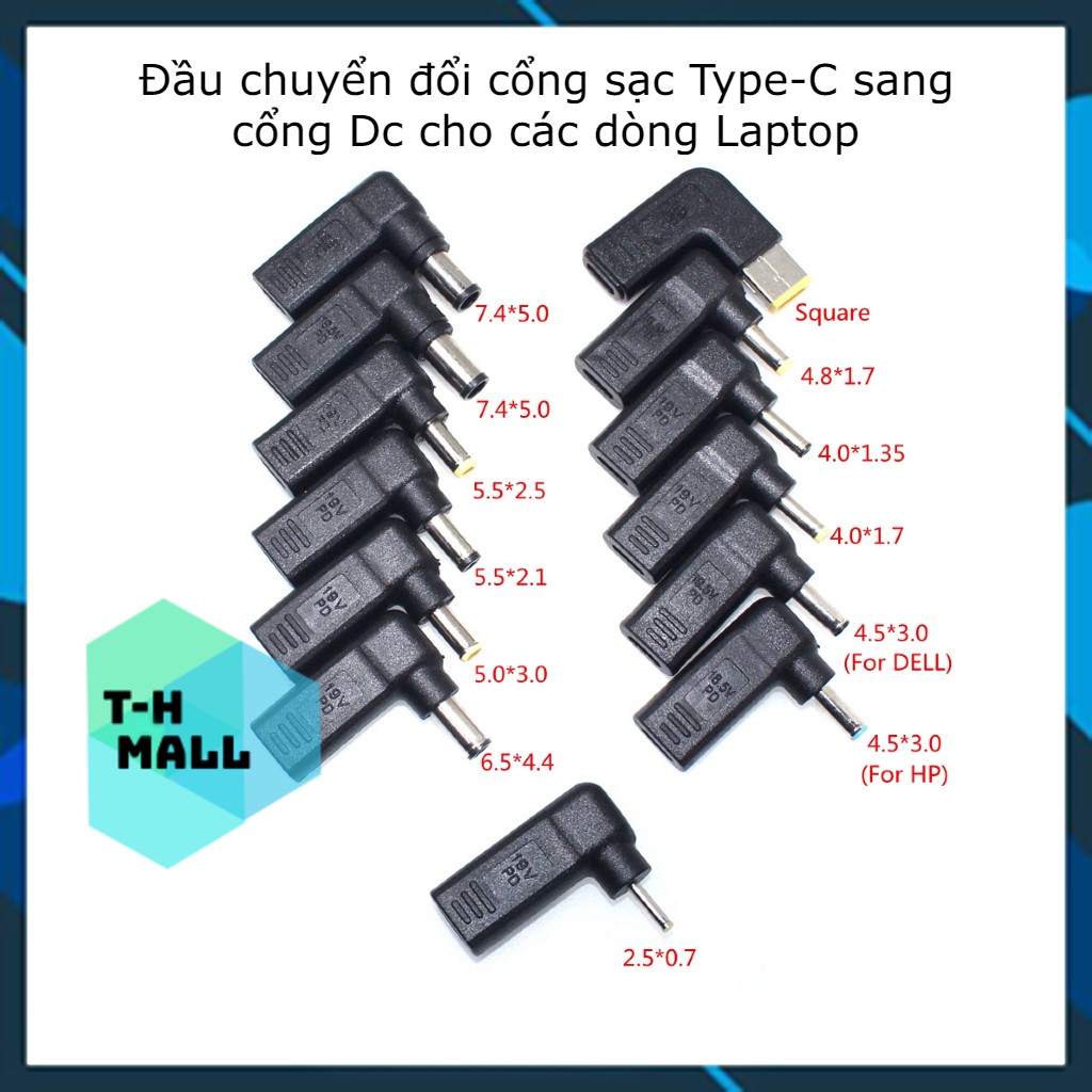 [NEW 2021] Đầu sạc chuyển đổi cổng USB Type C sang nguồn điện DC chuyên dụng cho laptop