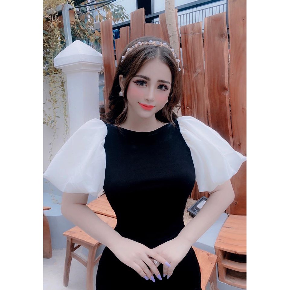 Siêu sale Váy body tay phồng