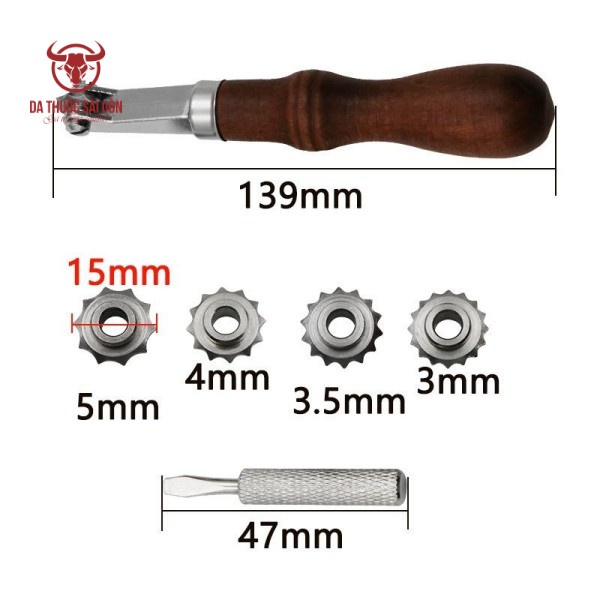 Lăn lấy dấu 4 kích cỡ - Bộ dụng cụ may đồ da - Da Thuộc Sài Gòn